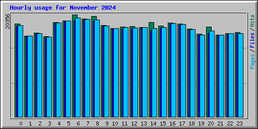 Hourly usage for November 2024