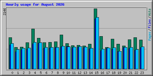 Hourly usage for August 2026